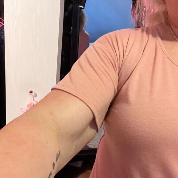 Ny Collection Large Pink Top With Tie Blouse - Picture 7 of 13